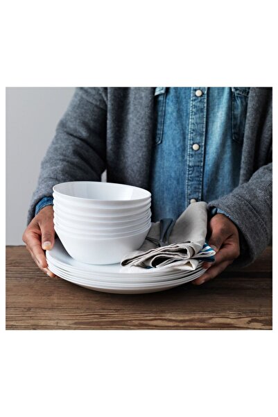 IKEA 4'lü Servis Sunum Kasesi 15 Cm Beyaz