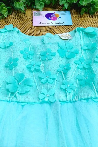 dinamik çocuk Baby Girl/Child Floral Embroidered Dress Summer Wedding Feast Special day