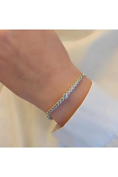Simge Gümüş Zircon Stone Bracelet