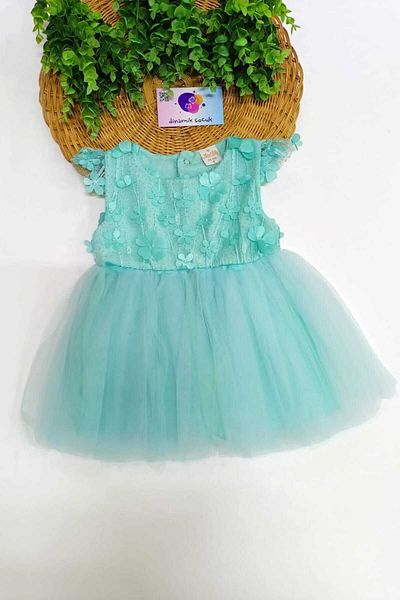 dinamik çocuk Baby Girl/Child Floral Embroidered Dress Summer Wedding Feast Special day