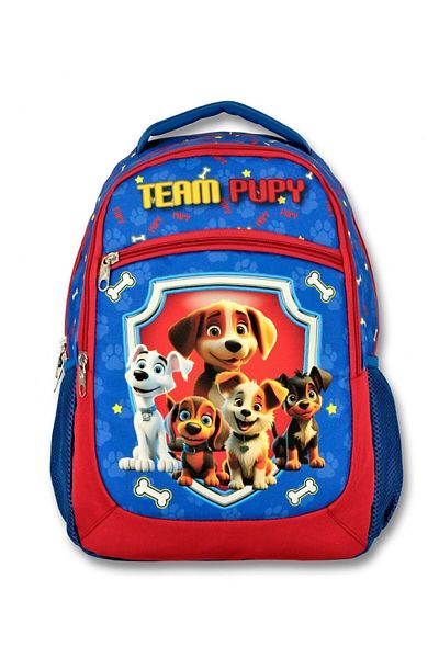 ÜMİT ÇANTA Blue/Red Triple Primary School Bag for Boy - Umit Bag Cennec Team Pupy