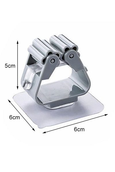 Hombak 1 Piece Quality - Single Wall Adhesive Mop Holder and Stick Hanger