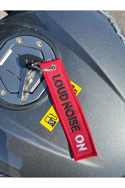 Yeles Loud Noise On Biker Fabric Keychain