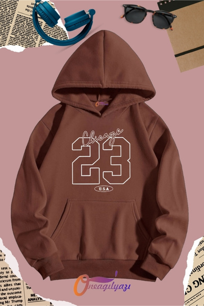 oneagılyazı Φούτερ με κουκούλα Chicago 23 - με τύπωμα