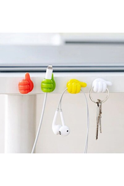 Elasya Hediyelik حامل كابل مطاطي متعدد الأغراض على شكل يد 10 قطع (DLT)