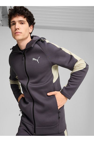 Puma Γκρι μπουφάν με φερμουάρ - S Size