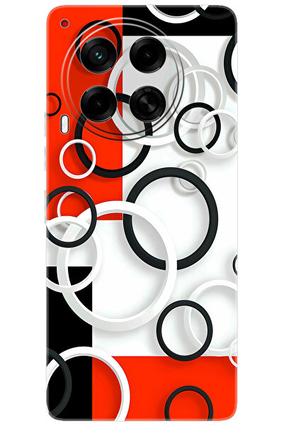 Camon Tecno 30 5G (CL7) Uyumlu Kılıf Desen Baskılı Silikon Daire Tasarım STK:...