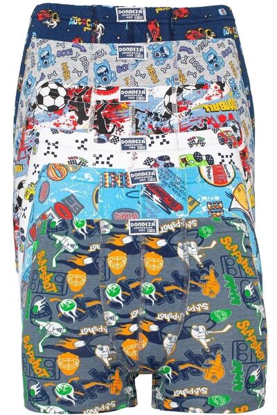 Tutku Boxeri Dondeza pentru băieți - pachet de 6 talie pliabilă