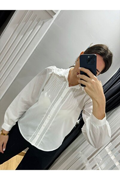 Ateilerdijle Cămașă albă cu scoici