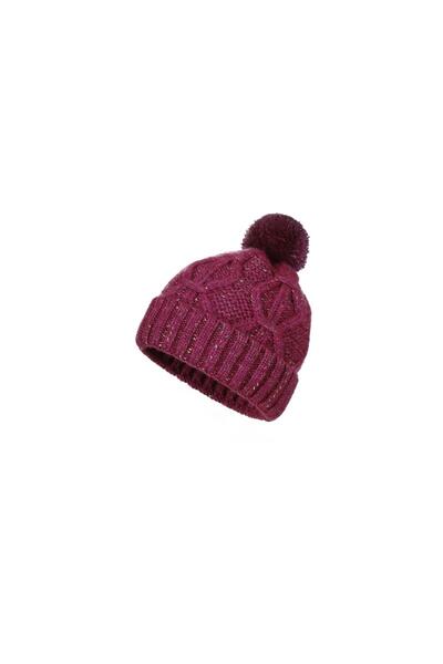 Fonem Kadın Ponponlu Pamuklu Filay Bere Fo 2654 Fuşya