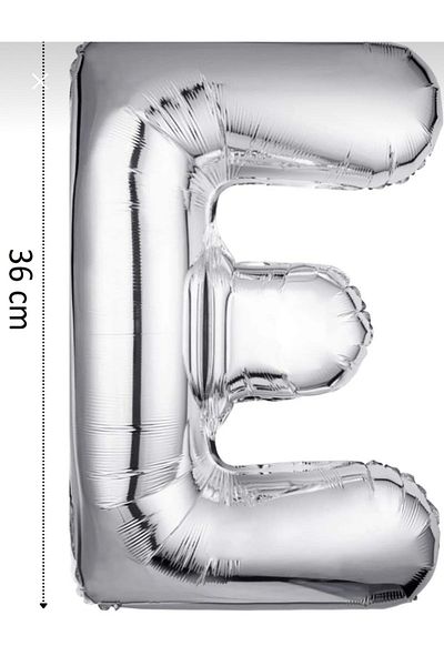 Yogi parti 16*36 Cm Gray Silver Foil Balloon - Helium Compatible Flying Letter