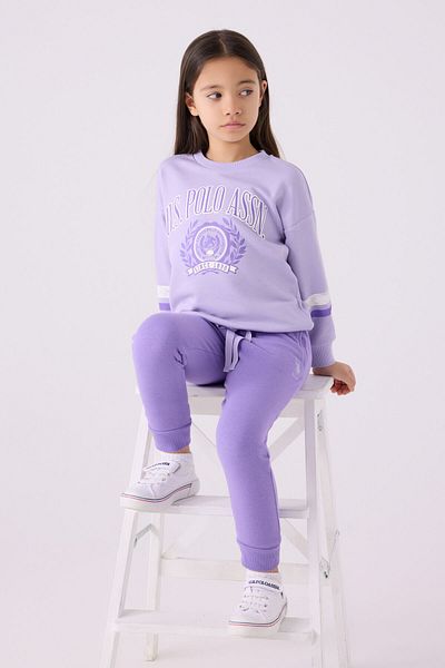 U.S. Polo Assn. Girl's Purple Tracksuit Set