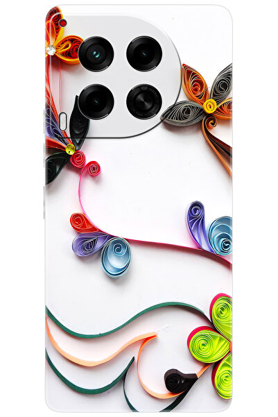 Camon Tecno 30 4g (CL6) Uyumlu Kılıf Desen Baskılı Silikon Çiçek Desen Stk:22...