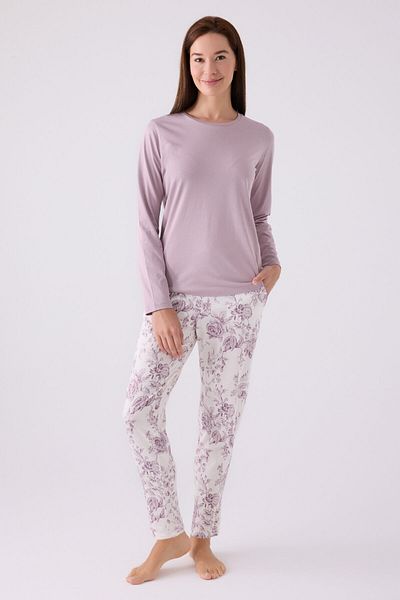 Arnetta Women's Purple Long Sleeve Pajama Set