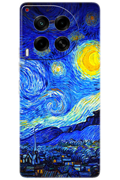 Camon Tecno 30 4g (CL6) Uyumlu Kılıf Desen Baskılı Silikon Starry Night Yıldı...