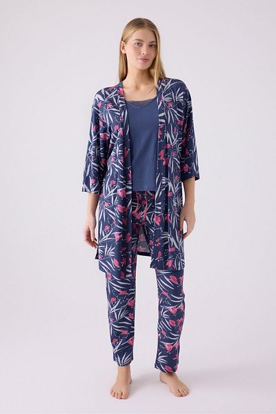 Pierre Cardin Women's Purple Long Sleeve Pajama Set