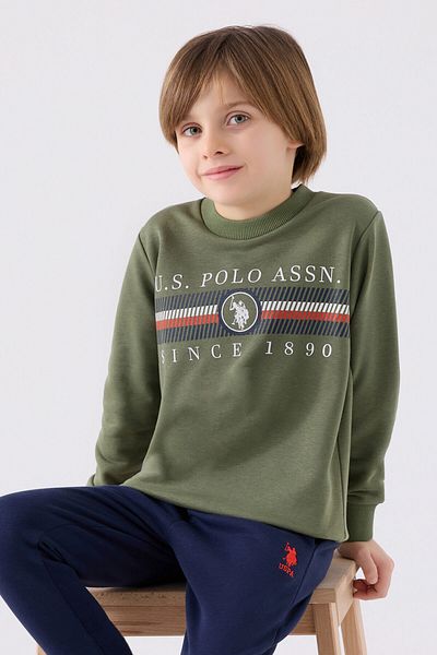 U.S. Polo Assn. Σετ φόρμας για αγόρι χακί