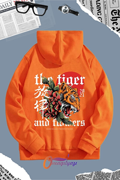 oneagılyazı Tigre Patterned Sweatshirt Hoodie