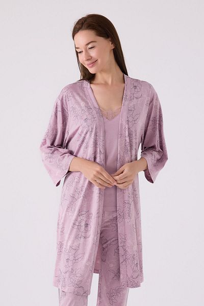 Pierre Cardin Set pijamale 3 piese Dusty Rose pentru femei