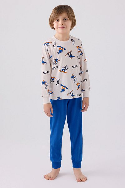 Rolypoly Costum de pijama cu mânecă lungă Cobalt pentru băieți