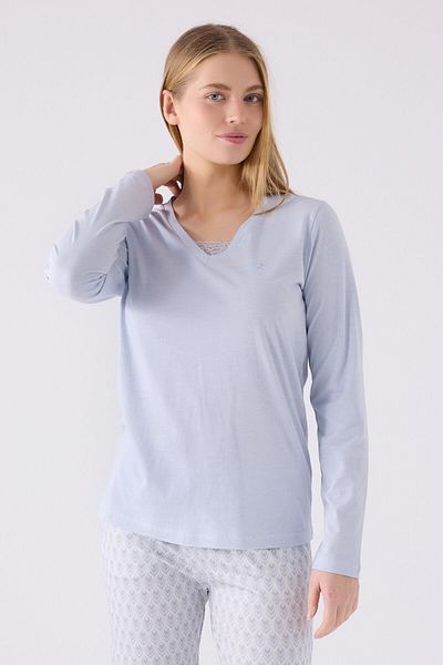 Pierre Cardin Set de pijamale albastru cu mânecă lungă pentru femei