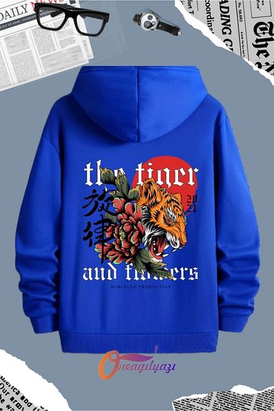 oneagılyazı Tigre Patterned Sweatshirt Hoodie