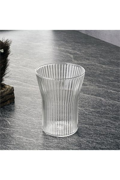SİHİRLİ AYAKLAR Modern Design Glass Striped Cocktail Cup - 320 Ml