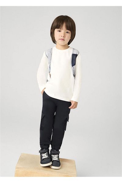 MAYORAL 04-09 Pantaloni cargo de culoare bleumarin pentru băiat
