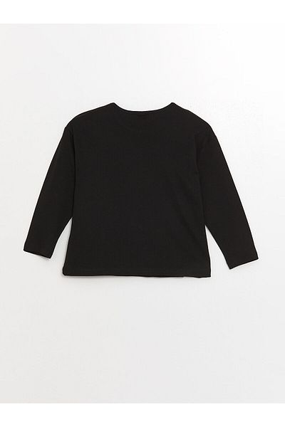 LC Waikiki LCW Girl - Crew Neck Printed Long Sleeve T-Shirt