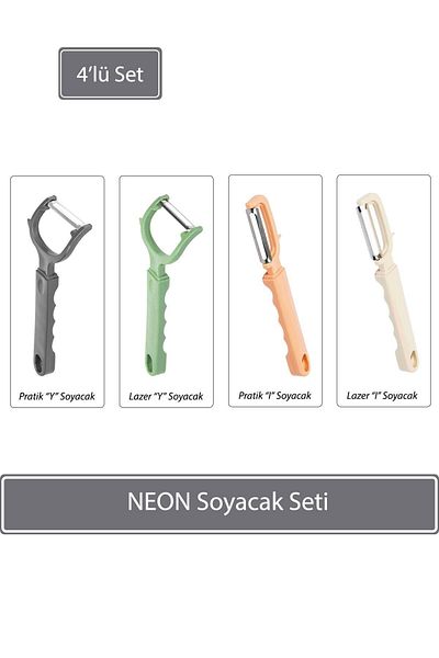 Sunplast NEON Peeler Set - 4 Pieces