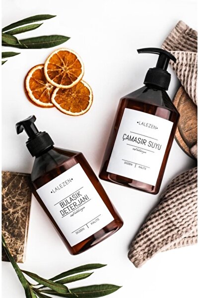 LALEZEN HOME Özel Koleksiyon Çamaşır Suyu Ve Bulaşık Deterjanı Plastik 500 Ml