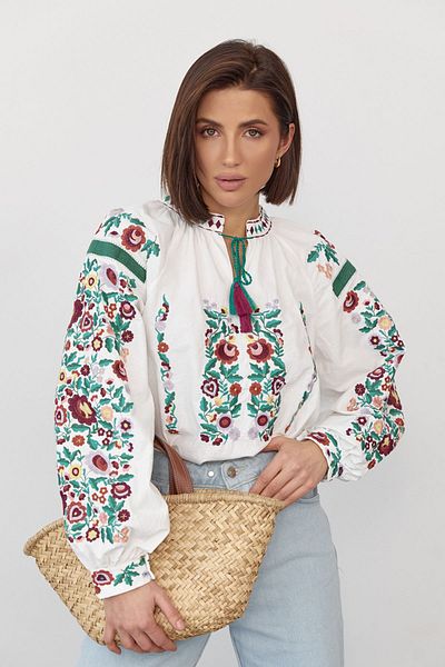Ateilerdijle Γυναικεία Σχέδιο Floral Κεντημένη Μπλούζα