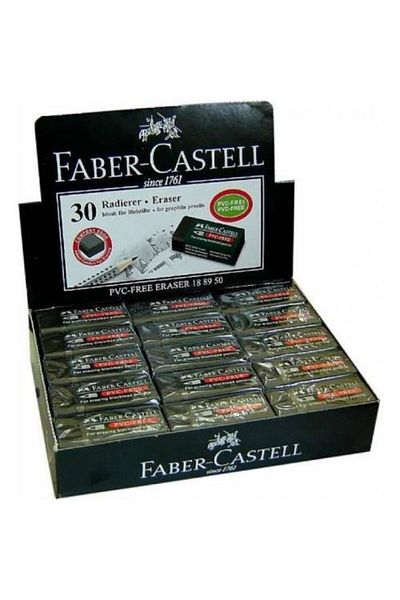 Faber Castell Black Eraser 30 Pieces