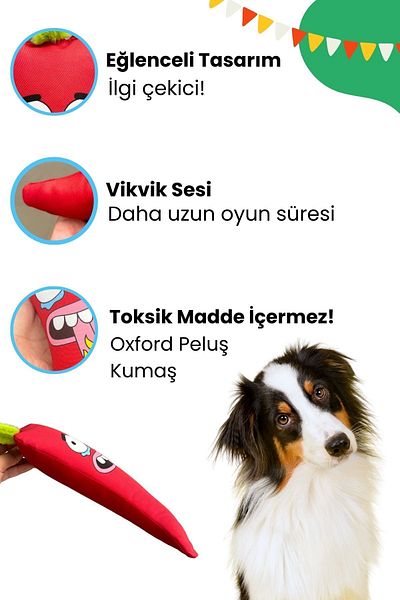 Havhav Mexican Themed Dog Toy Plush Chili Vikvik Dog Toys with Sound
