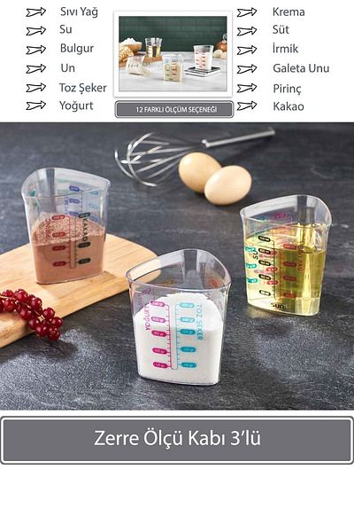 Sunplast Zerre Measuring Cup 3 Pieces