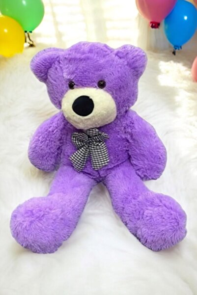 hey me: lisa Sevimli Peluş Mor 75cm Ayı Oyuncak Ayıcık En Güzel Hediyeler