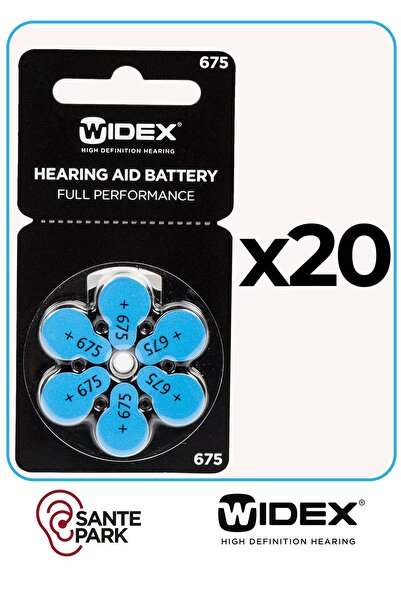 WİDEX İsitme Cihazi Pili - 20 Paket 675 Numara PİL - Kulak Cihazi Pili - İsit...