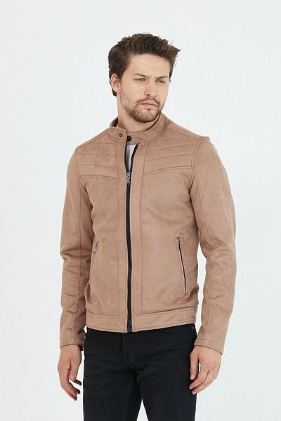 Mero Life Мъжко велурено яке Vizyon Slim Fit