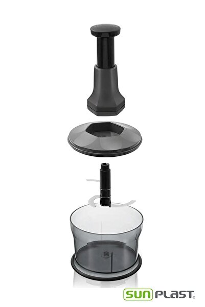 Sunplast 2 Functions Push Handle High Quality Stainless Steel 3 Blades and Crush Hand Rondo