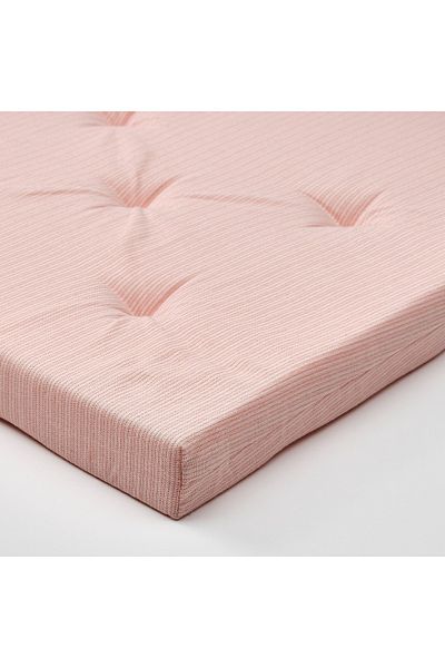 IKEA Justina Pink Chair Cushion - 35/42X40X4 Cm, Velcro Tape