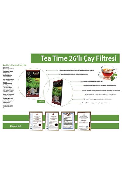 TEA TIME Çay Demleme Poşeti (ÇAY FİLTRESİ) *10 Paket* (260 POŞET)