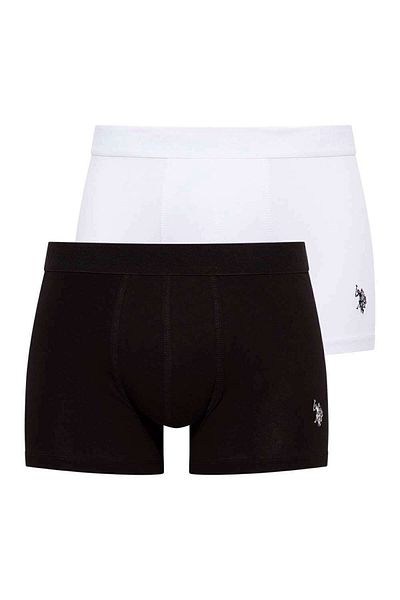 U.S. Polo Assn. Ανδρικά Λευκά - Μαύρα Μπόξερ 2 τεμαχίων 80371