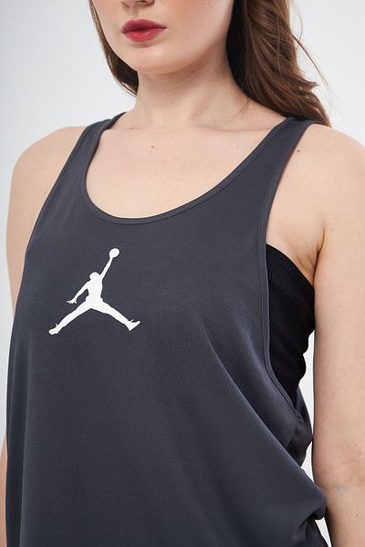 Moda Işık Sports Tank Anthracite Color Jordon Printed
