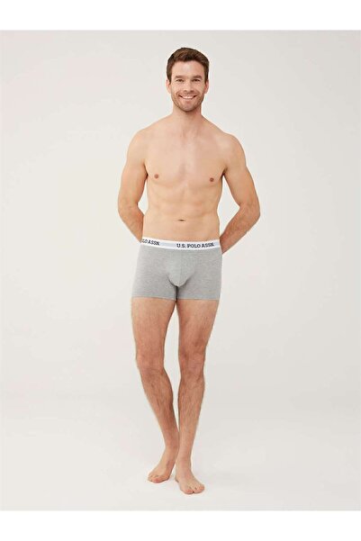 U.S. Polo Assn. Η.Π.Α. Polo Assn. 80451 Ανδρικό γκρι μελανζέ μπόξερ μονής τσέπης