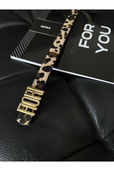 Fiori Pantaloni, jachete și centură de rochie pentru femei cu cataramă Fiori cu imprimeu leopard