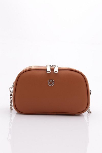 DGN Hazelnut Colored Women's Bag - Chain Detail 7123555