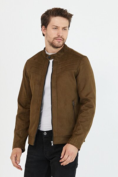 Mero Life Ανδρικό καστόρι με λεπτή εφαρμογή Χακί