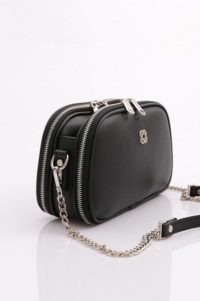 DGN Women's Black Bag - Chain Detailed