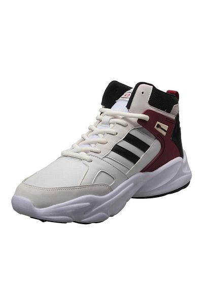 M.P. Mp Unisex Lace-up White-burgundy Basketball Shoes