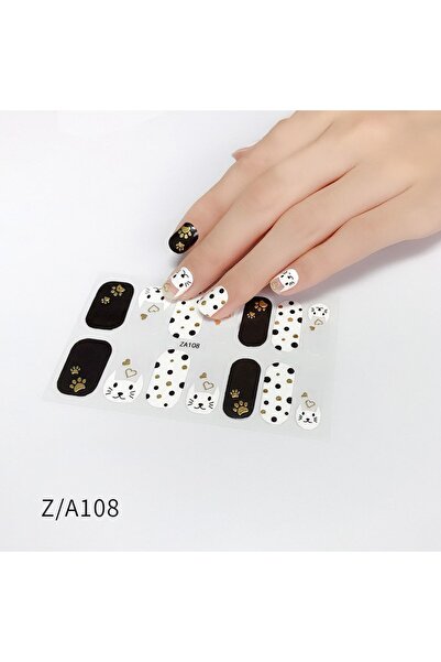 Ocean Tırnak Oje Sticker Dövmesi Kolay Uygulanabilir14'lü Nail Art Set